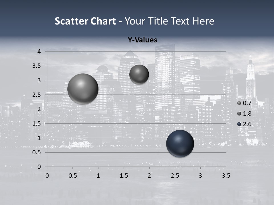 Black And White City Skyline PowerPoint Template