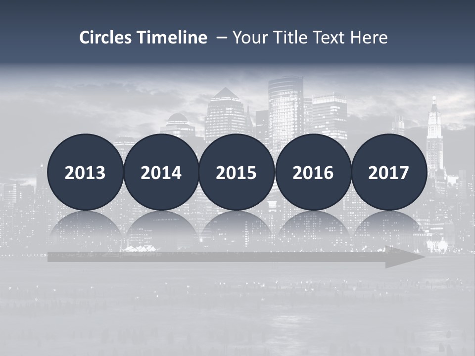 Black And White City Skyline PowerPoint Template