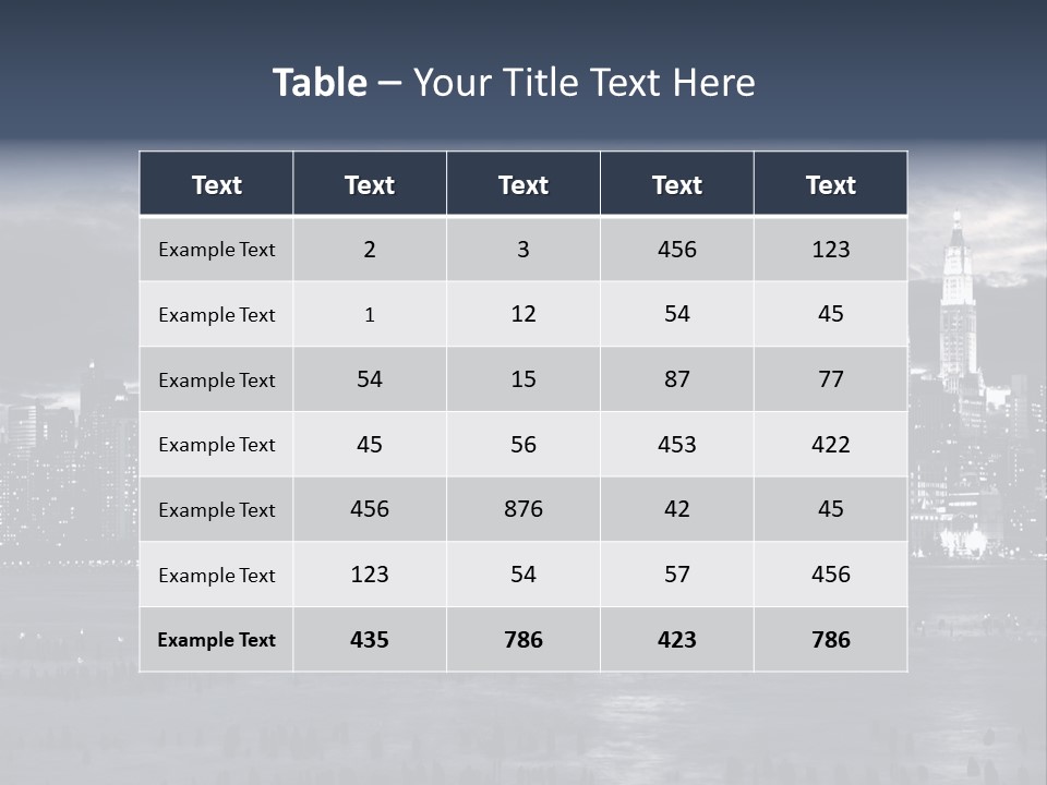 Black And White City Skyline PowerPoint Template