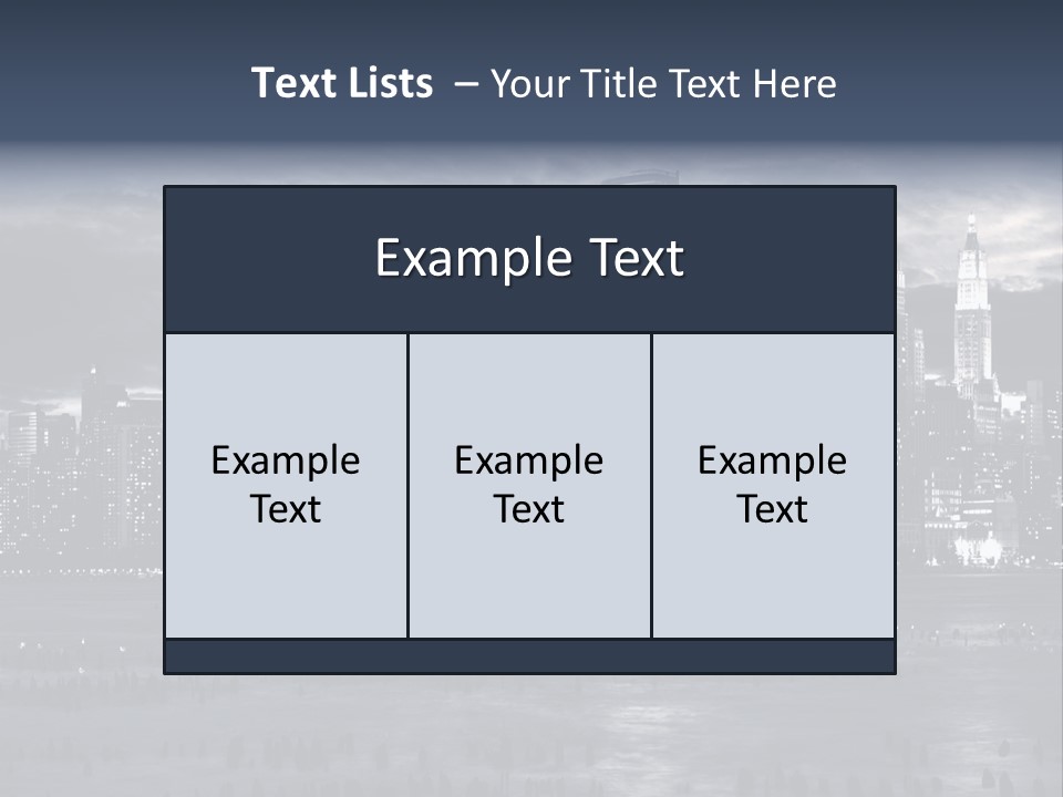 Black And White City Skyline PowerPoint Template
