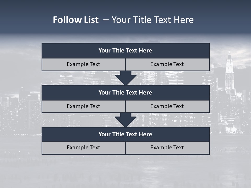 Black And White City Skyline PowerPoint Template
