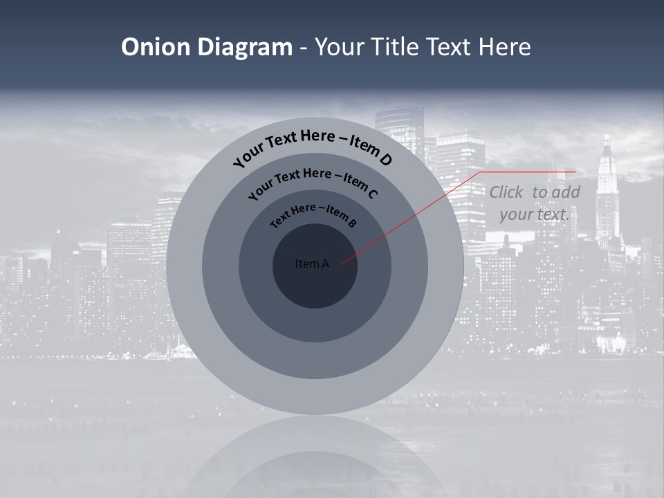 Black And White City Skyline PowerPoint Template