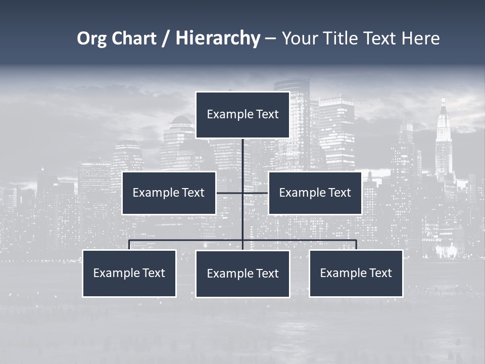 Black And White City Skyline PowerPoint Template