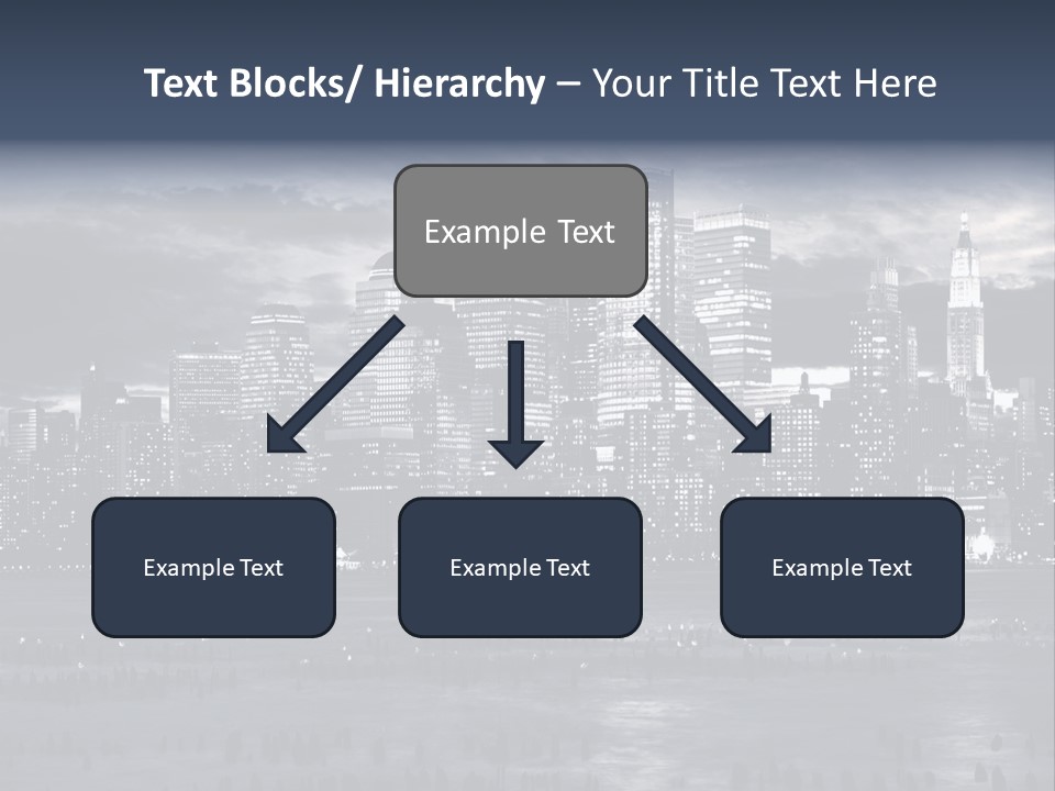 Black And White City Skyline PowerPoint Template