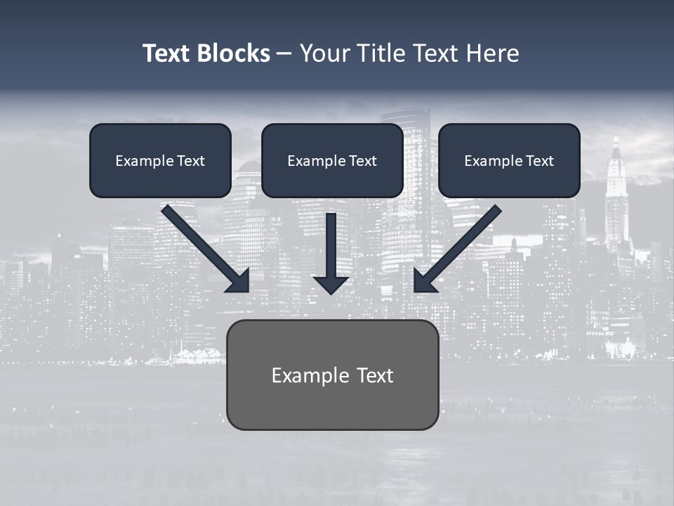 Black And White City Skyline PowerPoint Template