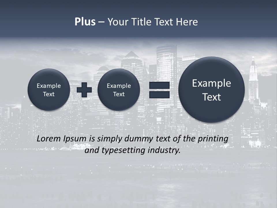 Black And White City Skyline PowerPoint Template