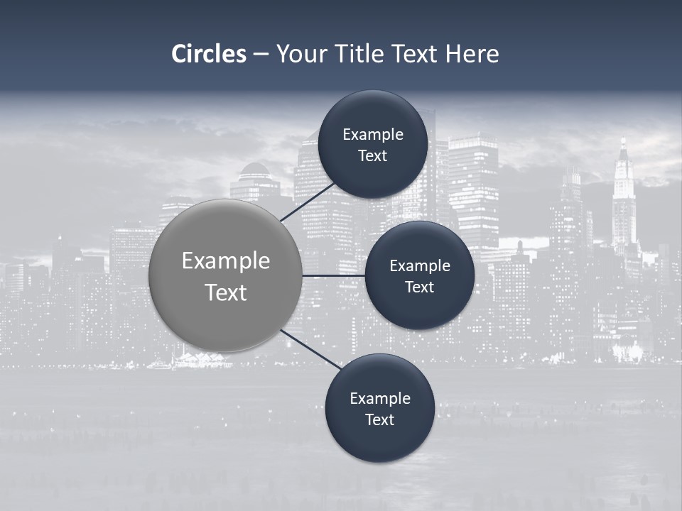 Black And White City Skyline PowerPoint Template