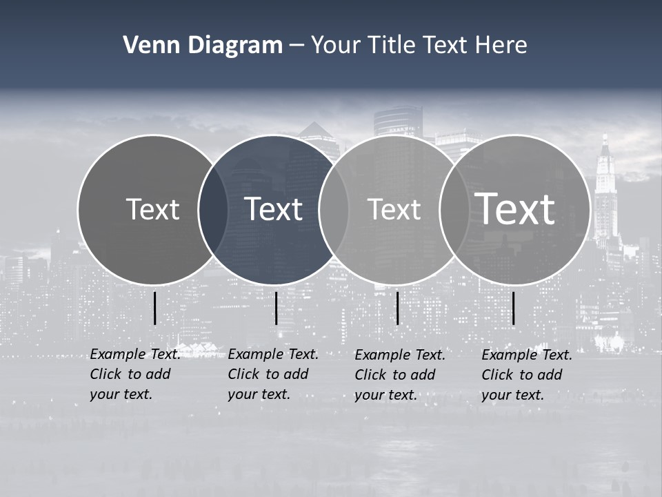 Black And White City Skyline PowerPoint Template