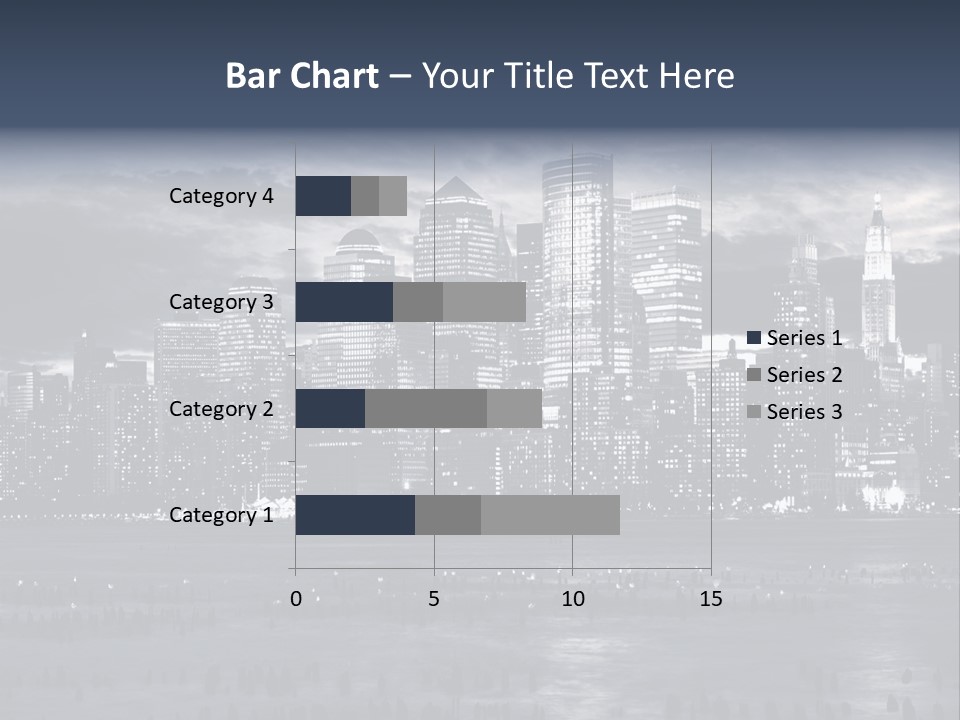 Black And White City Skyline PowerPoint Template