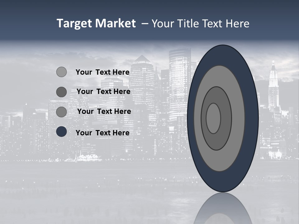 Black And White City Skyline PowerPoint Template