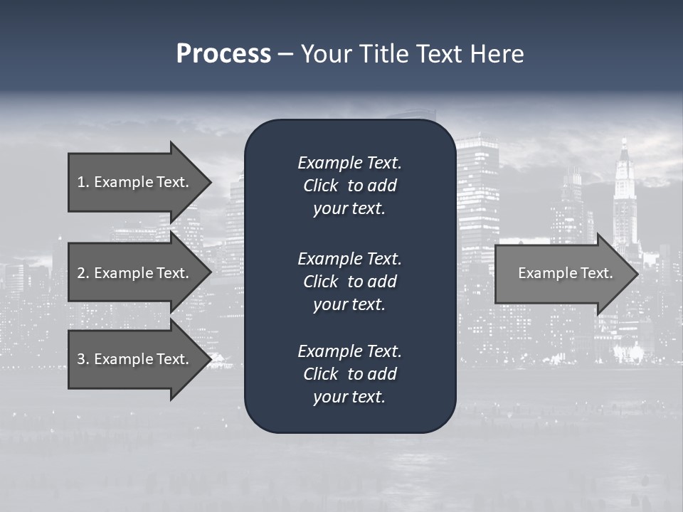 Black And White City Skyline PowerPoint Template