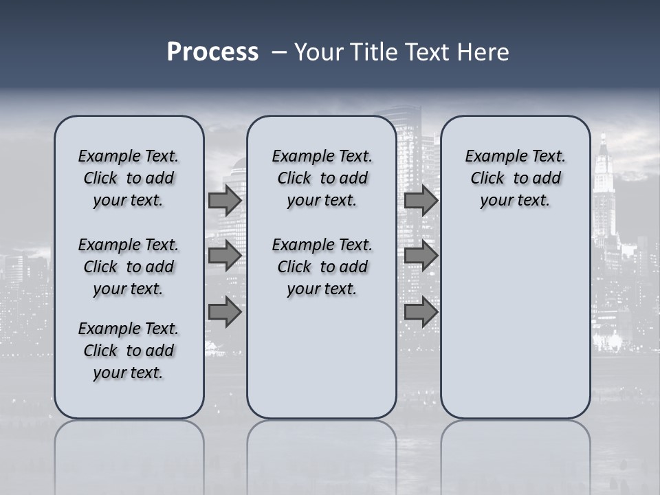 Black And White City Skyline PowerPoint Template