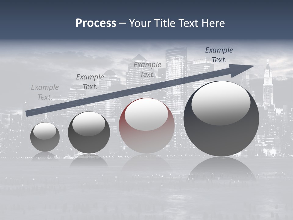 Black And White City Skyline PowerPoint Template