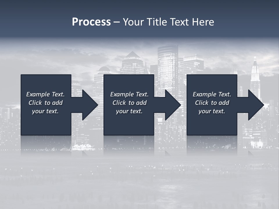 Black And White City Skyline PowerPoint Template