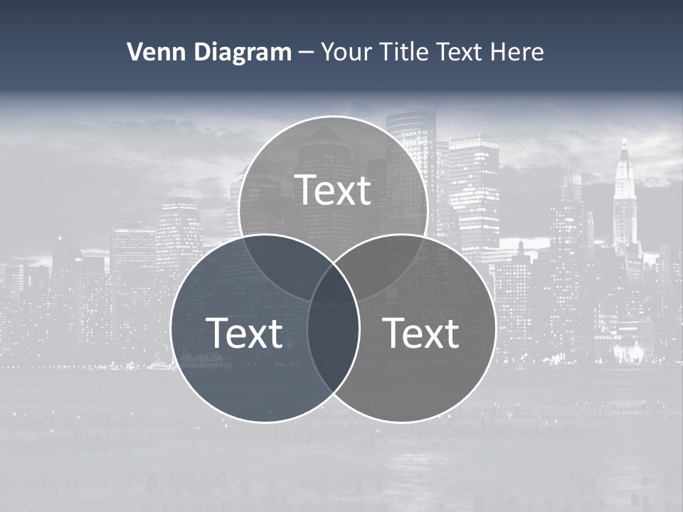 Black And White City Skyline PowerPoint Template