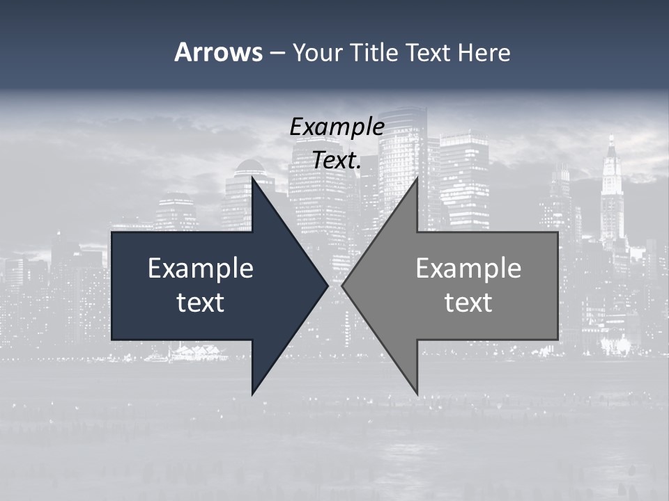 Black And White City Skyline PowerPoint Template