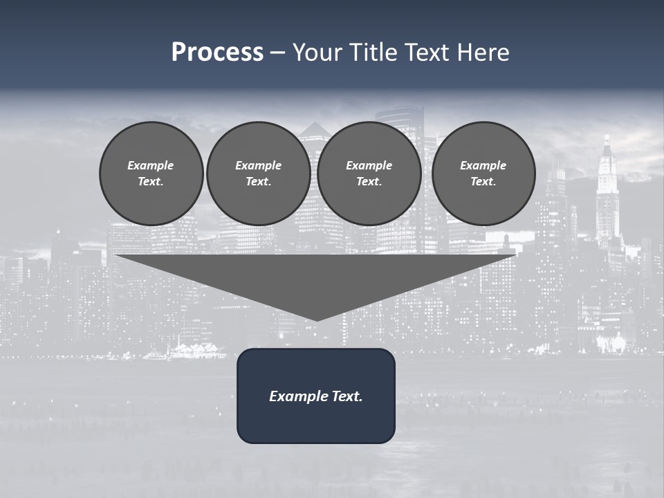 Black And White City Skyline PowerPoint Template