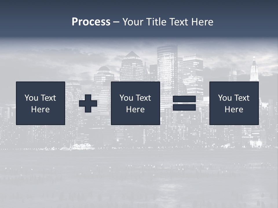 Black And White City Skyline PowerPoint Template