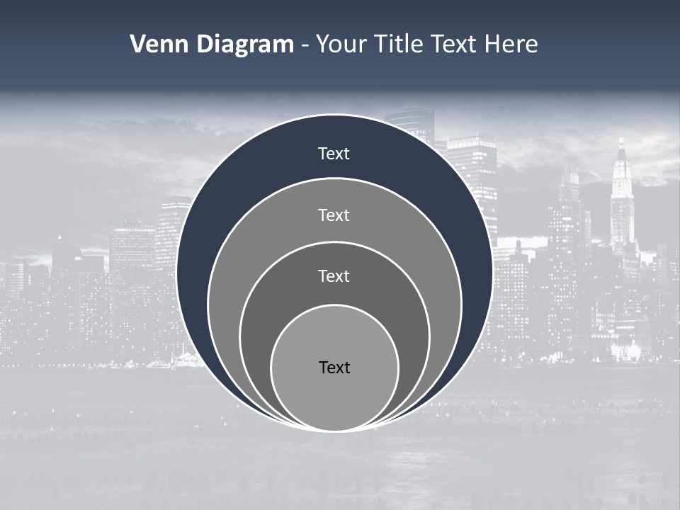 Black And White City Skyline PowerPoint Template