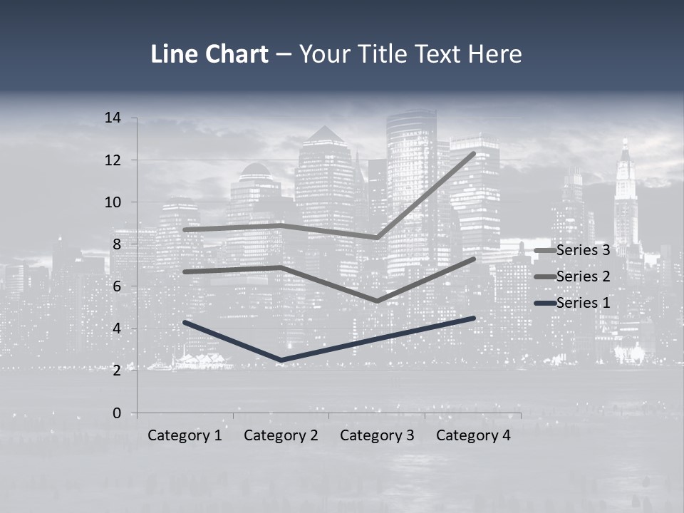 Black And White City Skyline PowerPoint Template