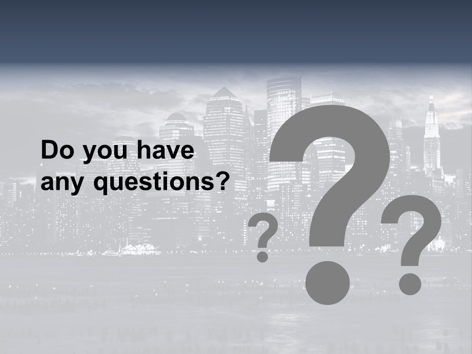 Black And White City Skyline PowerPoint Template