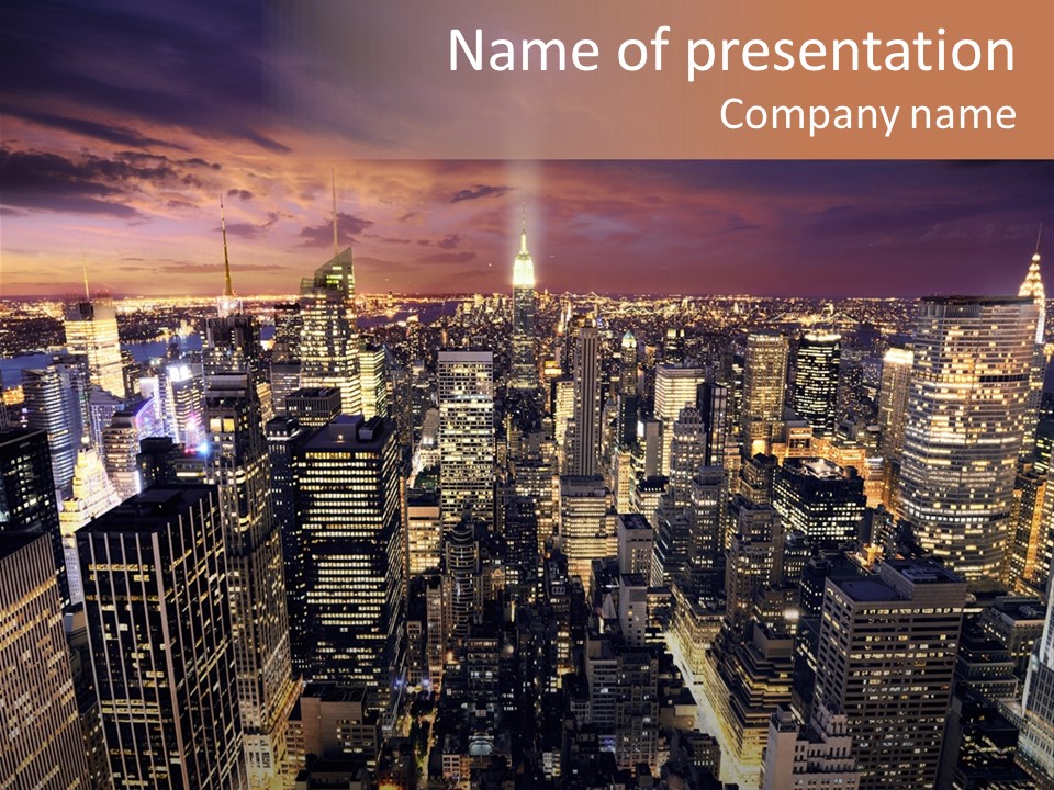 City Skyline PowerPoint Template