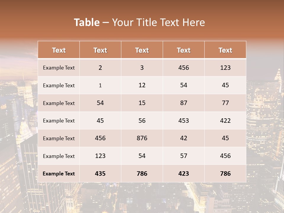 City Skyline PowerPoint Template