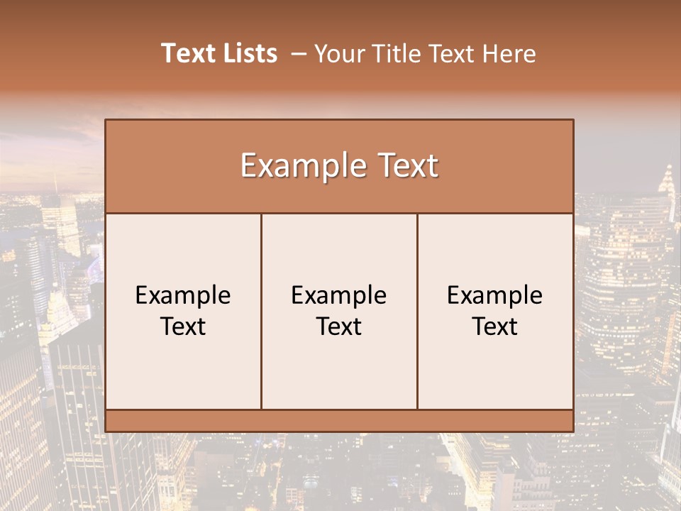 City Skyline PowerPoint Template