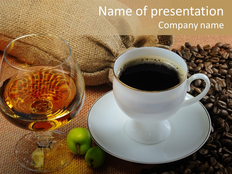 Koffie Cognac PowerPoint Template