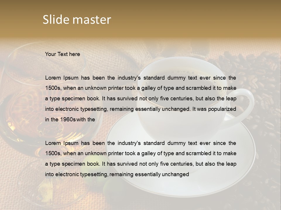 Koffie Cognac PowerPoint Template