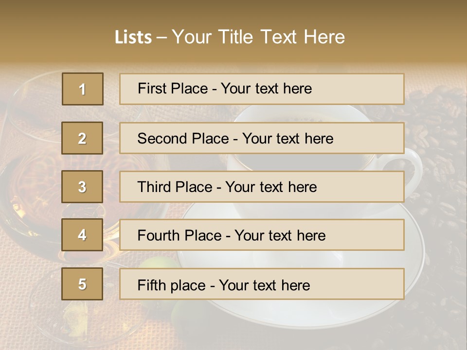 Koffie Cognac PowerPoint Template