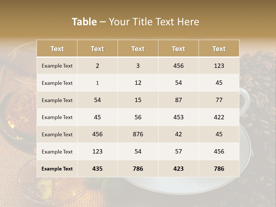 Koffie Cognac PowerPoint Template