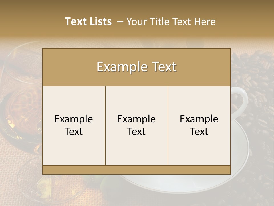 Koffie Cognac PowerPoint Template