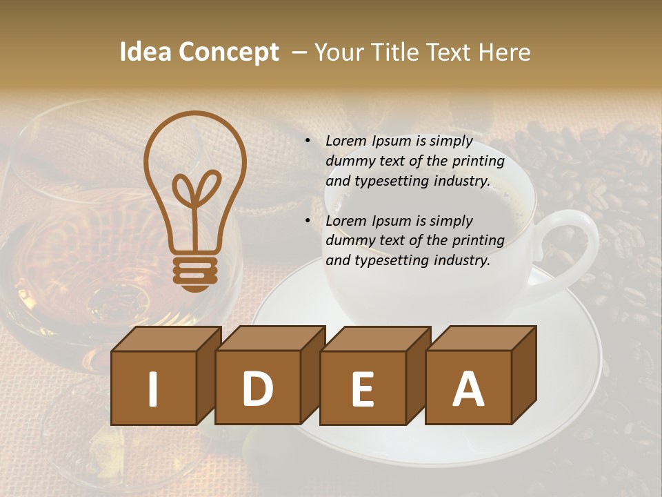Koffie Cognac PowerPoint Template