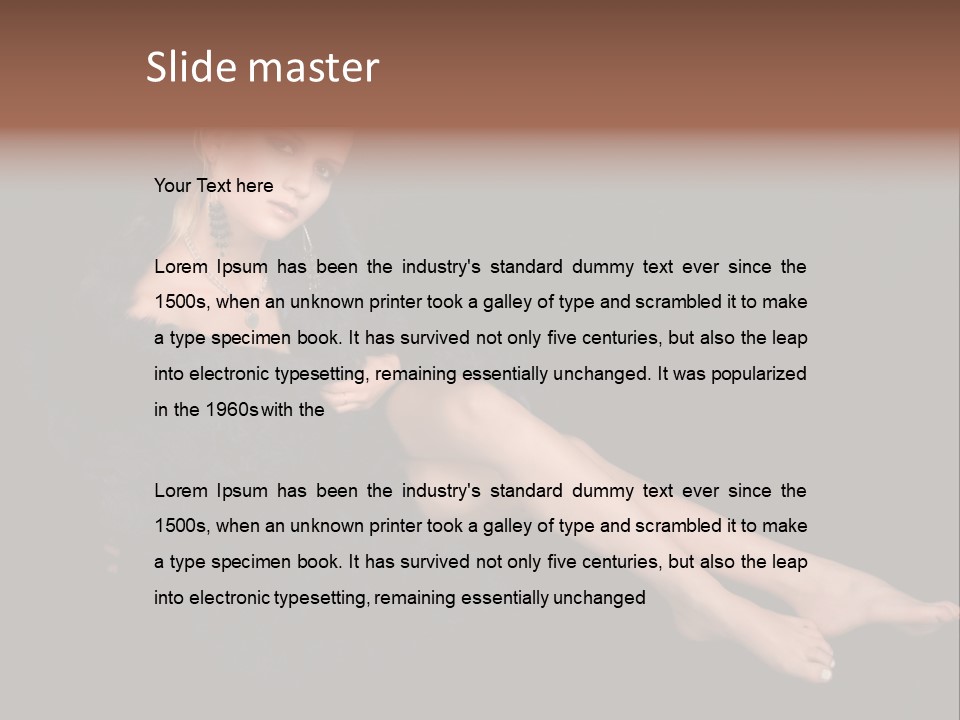 Clothing Irresistable Shoulder PowerPoint Template