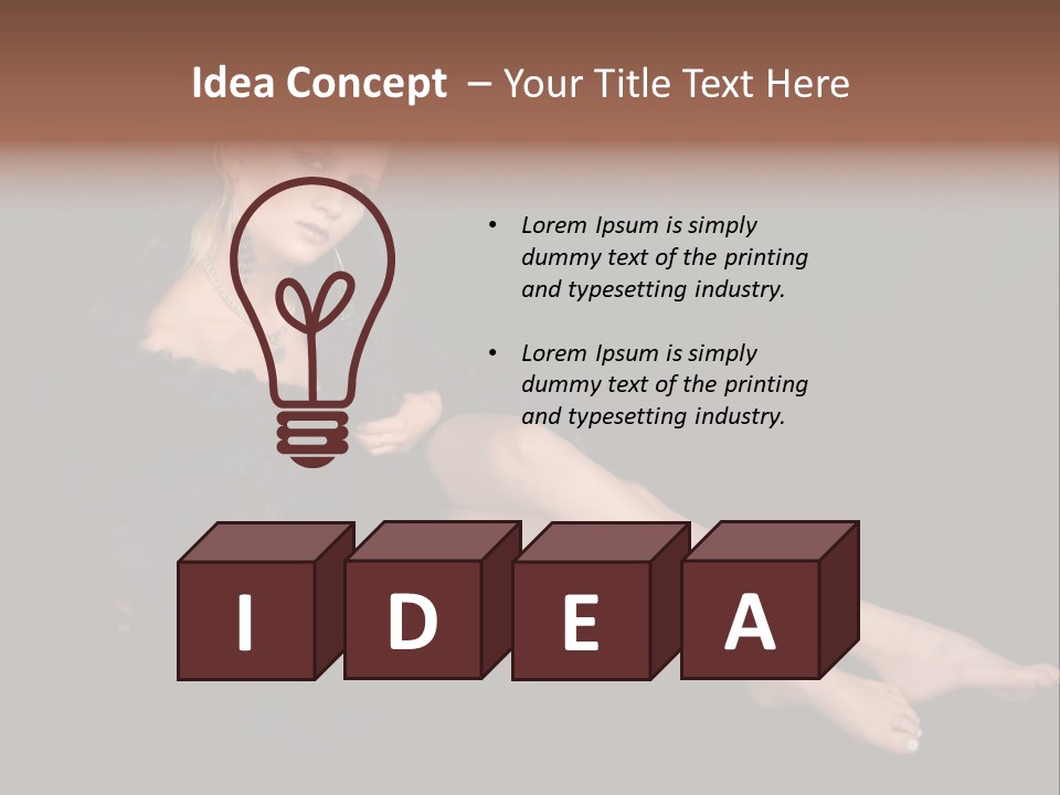 Clothing Irresistable Shoulder PowerPoint Template