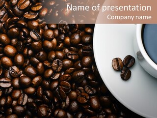 Coffe Beans Cup PowerPoint Template