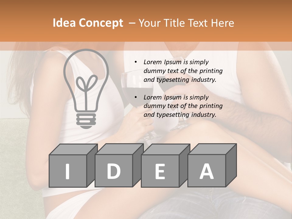 Romance Handsome Beverage PowerPoint Template