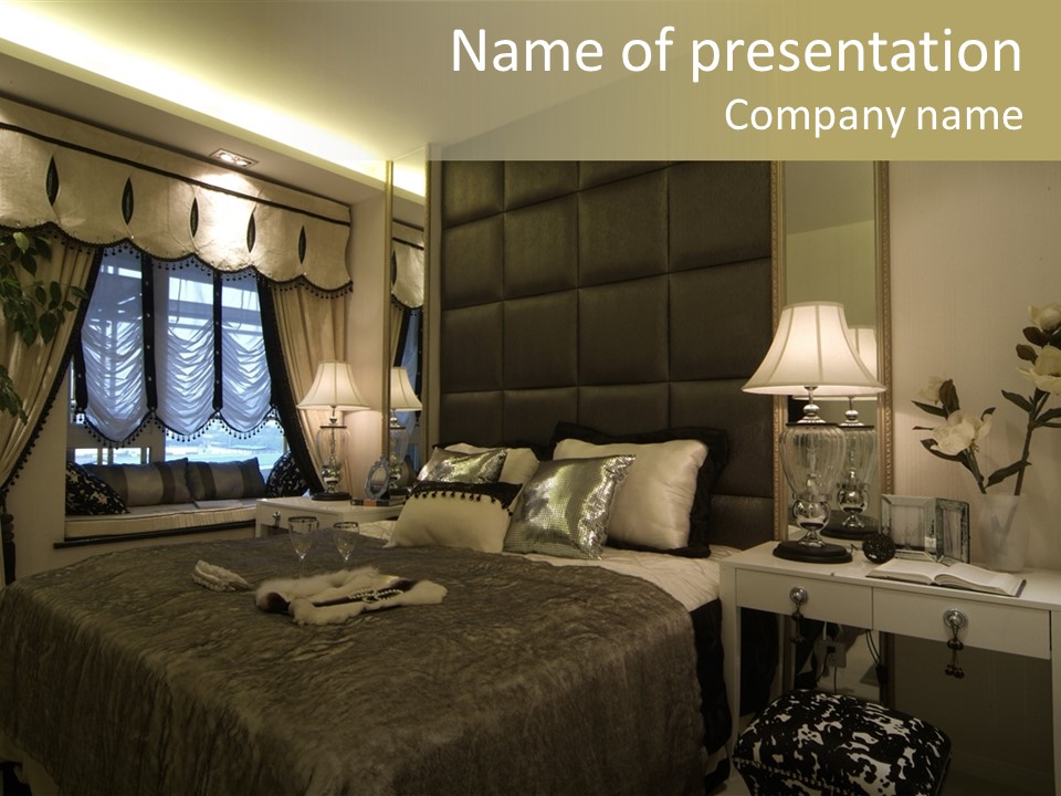 Bed Room Design PowerPoint Template