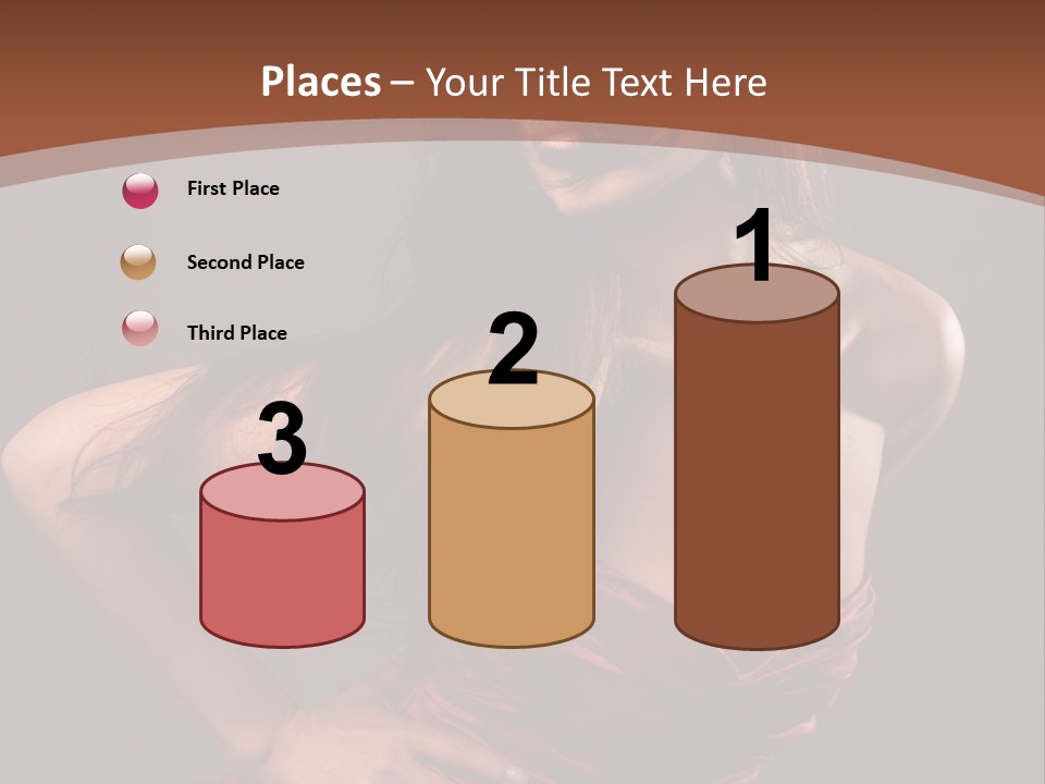 Girl In Red Dress PowerPoint Template