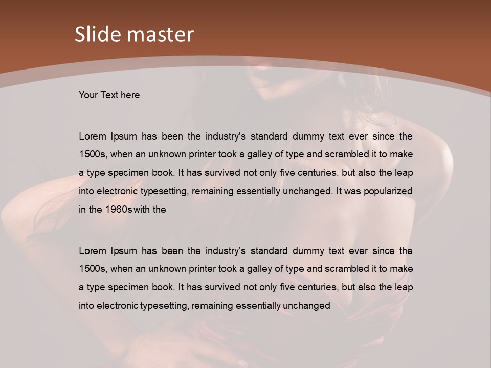 Girl In Red Dress PowerPoint Template