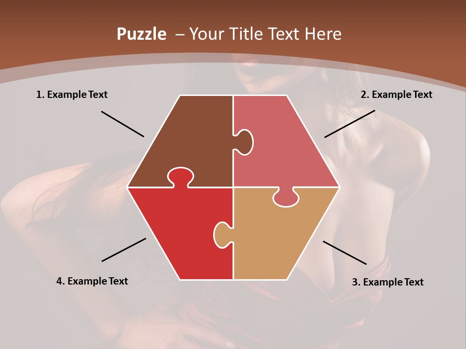 Girl In Red Dress PowerPoint Template