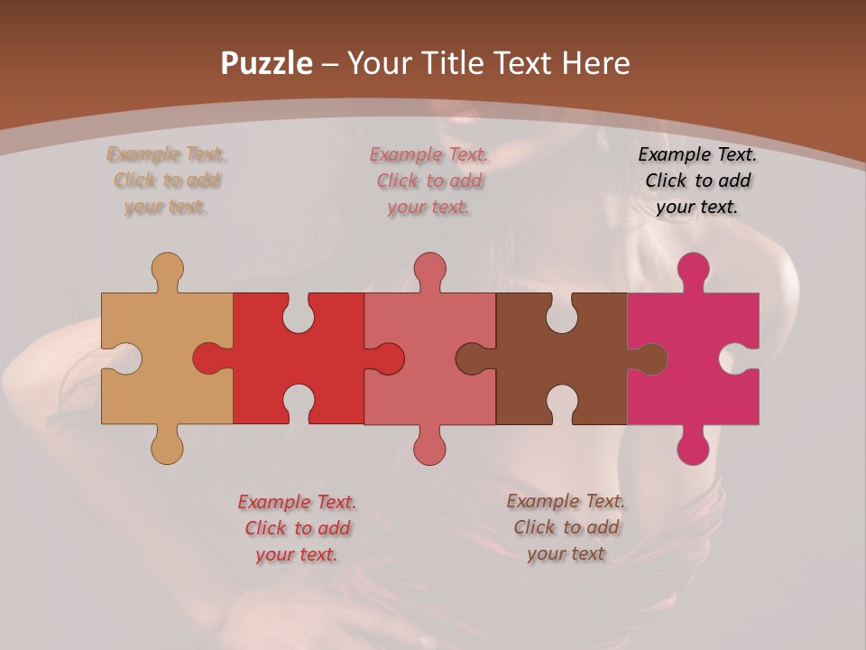 Girl In Red Dress PowerPoint Template