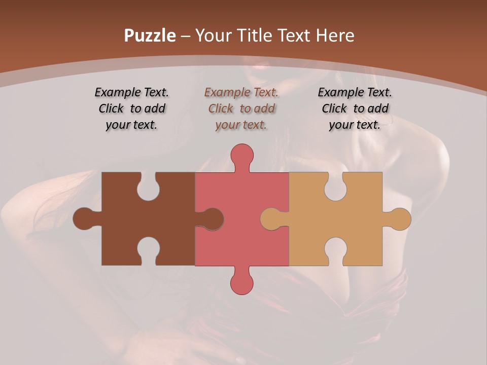 Girl In Red Dress PowerPoint Template