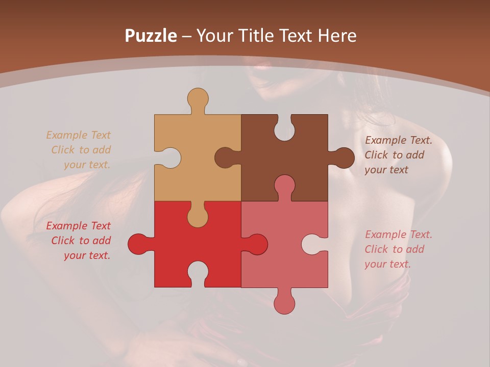 Girl In Red Dress PowerPoint Template