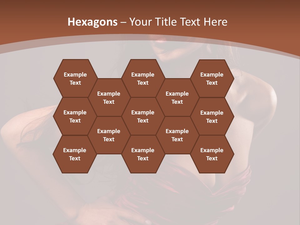 Girl In Red Dress PowerPoint Template