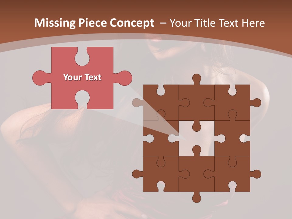 Girl In Red Dress PowerPoint Template