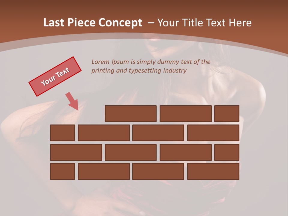 Girl In Red Dress PowerPoint Template