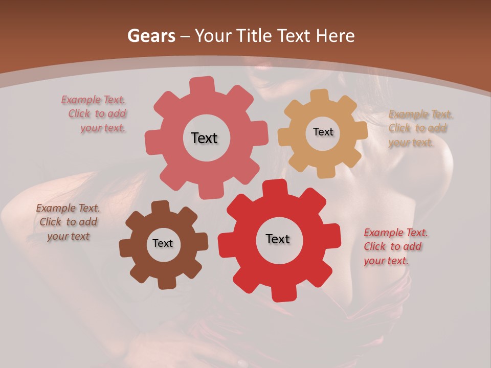 Girl In Red Dress PowerPoint Template