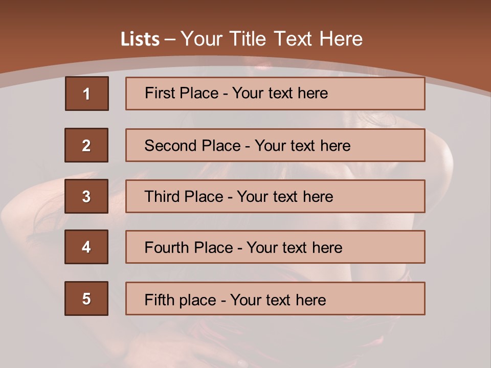 Girl In Red Dress PowerPoint Template